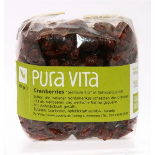 Cranberries mit Apfeldicksaft Bio, 200 g