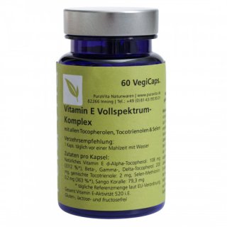 Vitamin E Vollspektrum Komplex, 60 Kapseln